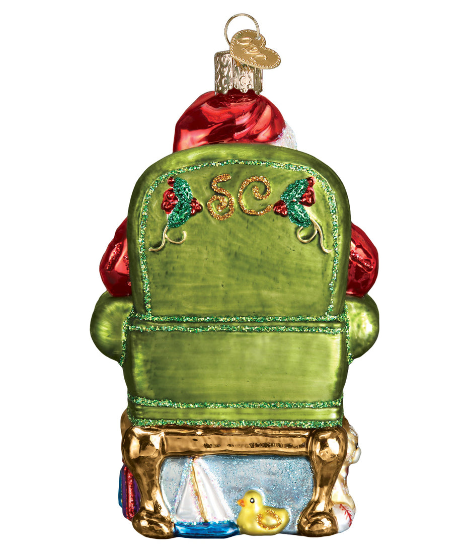 Santa Checking His List Ornament