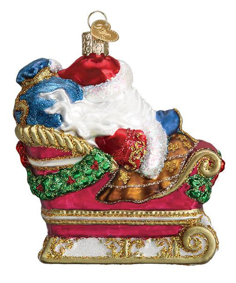Santa In Sleigh Ornament