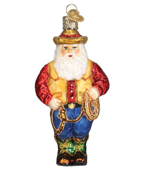 Western Santa Ornament