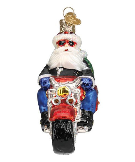 Biker Santa Ornament