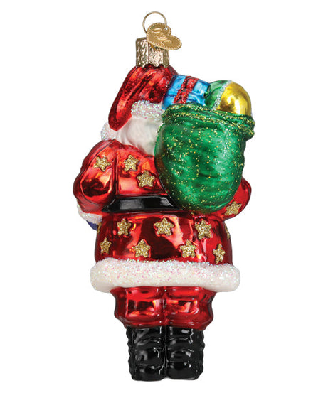 Jolly African American Santa Ornament
