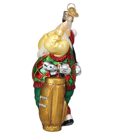 Golfing Santa Ornament