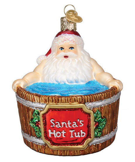 Santa's Hot Tub Ornament