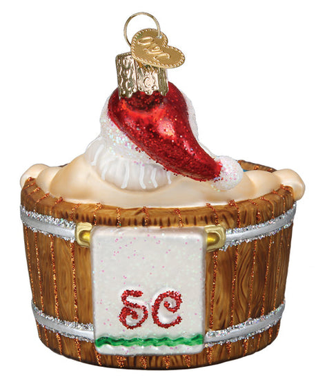 Santa's Hot Tub Ornament