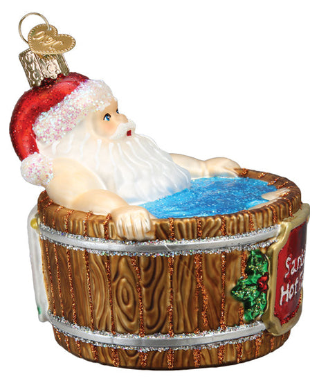 Santa's Hot Tub Ornament