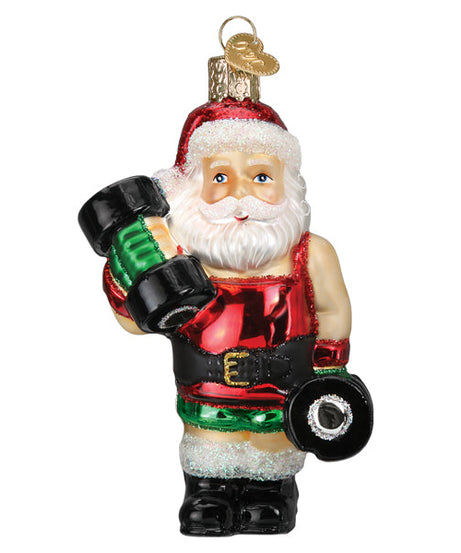 Bodybuilder Santa Ornament