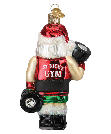 Bodybuilder Santa Ornament