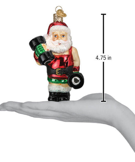 Bodybuilder Santa Ornament