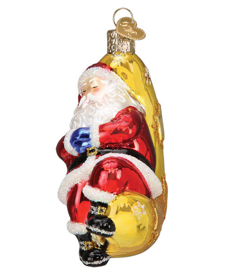 Moonlight Santa Ornament