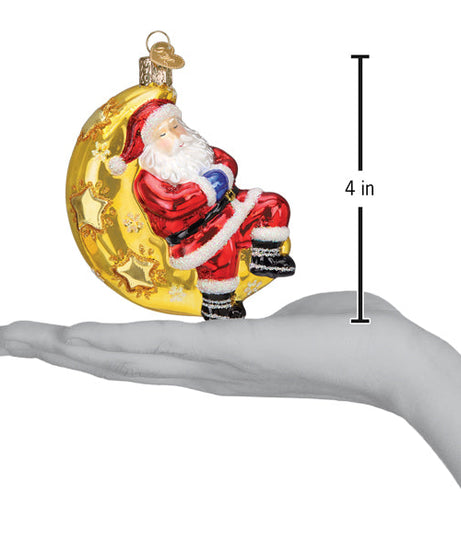 Moonlight Santa Ornament