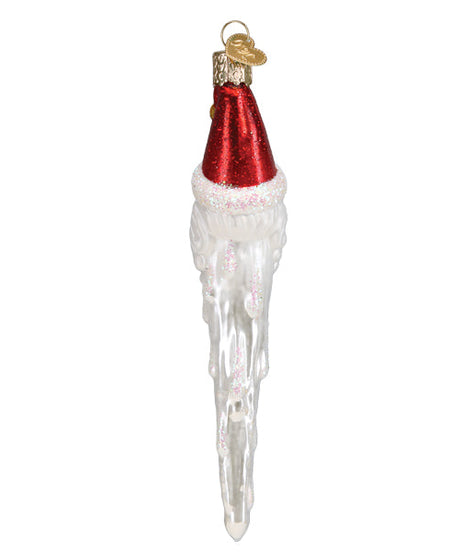 Jingle Bell Santa Icicle Ornament