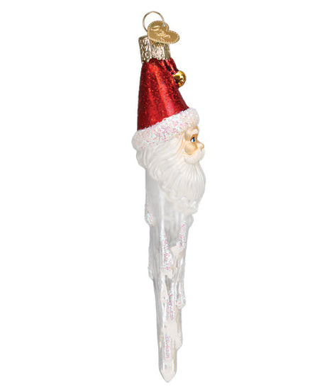 Jingle Bell Santa Icicle Ornament