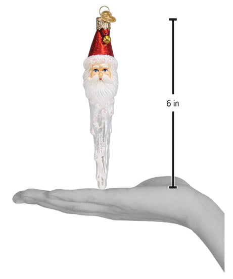 Jingle Bell Santa Icicle Ornament
