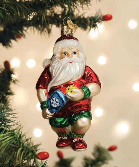 Pickleball Santa Ornament