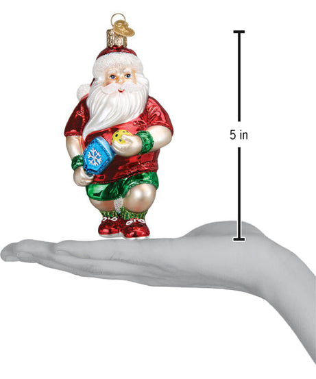 Pickleball Santa Ornament