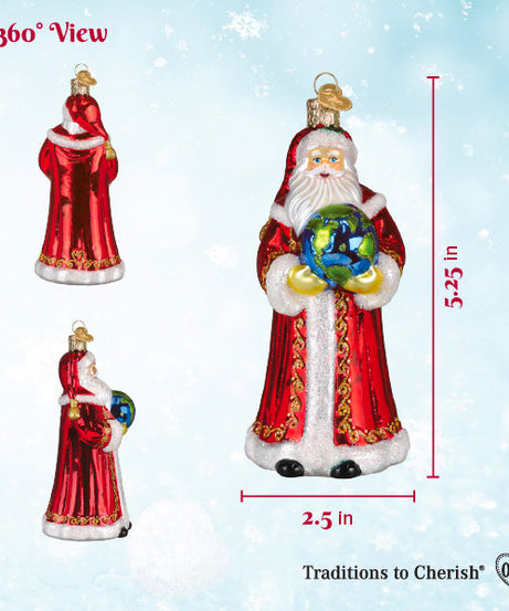 World Peace Santa Ornament