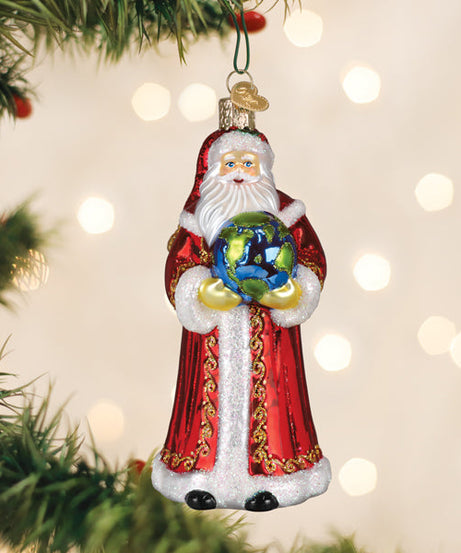 World Peace Santa Ornament