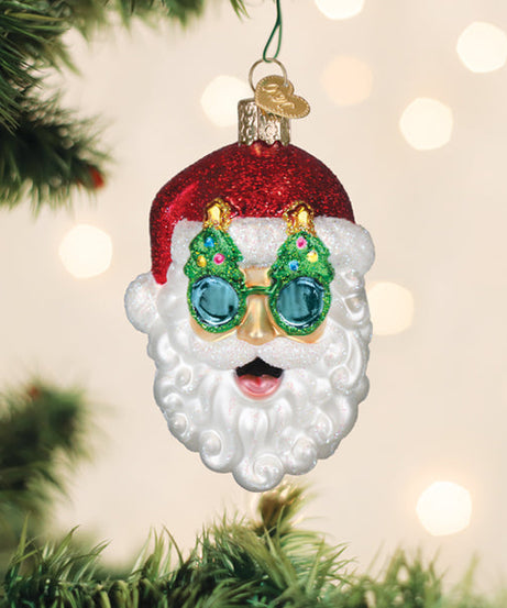 Christmas Tree Shades Santa Ornament