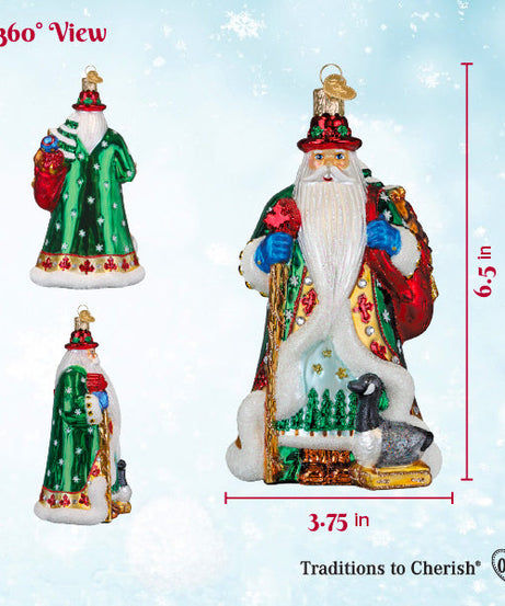 Canadian Santa Ornament