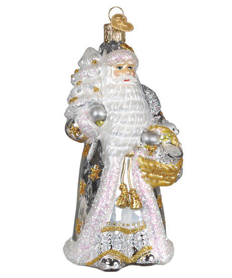 Sterling Santa Ornament