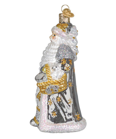 Sterling Santa Ornament