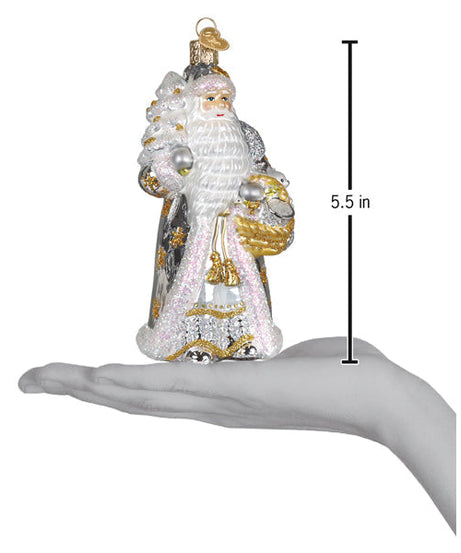 Sterling Santa Ornament