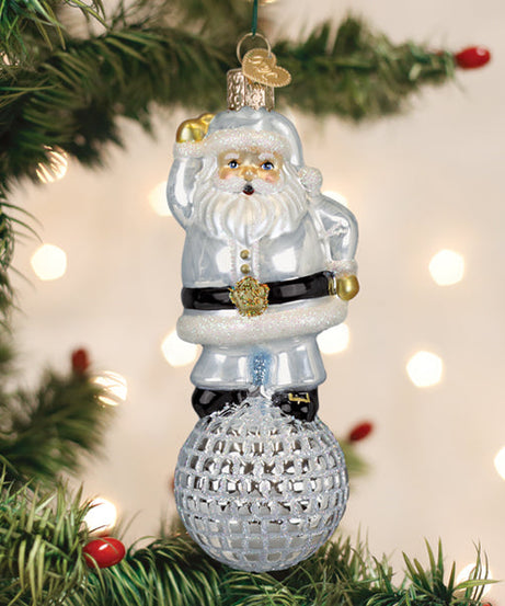 Disco Fever Santa Ornament