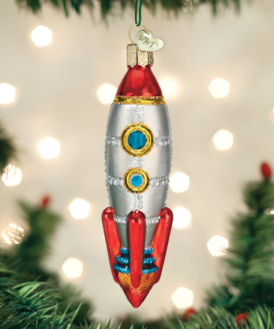 Toy Rocket Ship Ornament