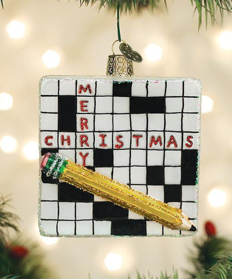 Crossword Puzzle Ornament