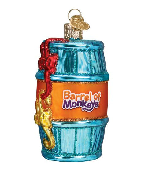 Barrel Of Monkeys Ornament