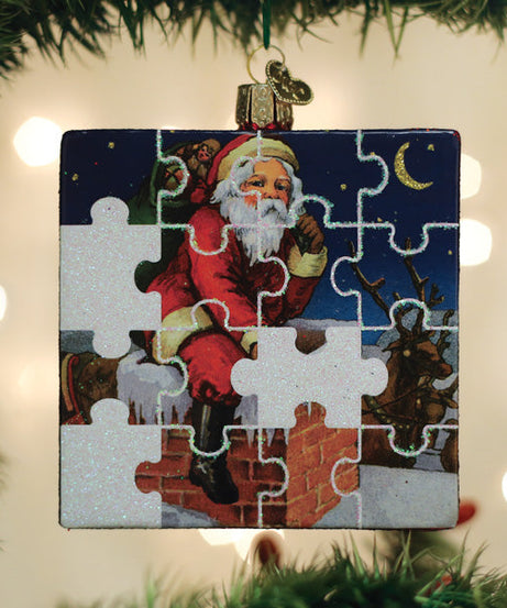 Santa Jigsaw Puzzle Ornament