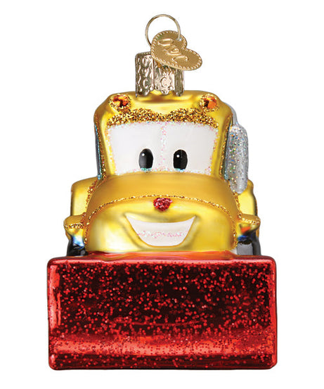 Bright-eyed Bulldozer Ornament
