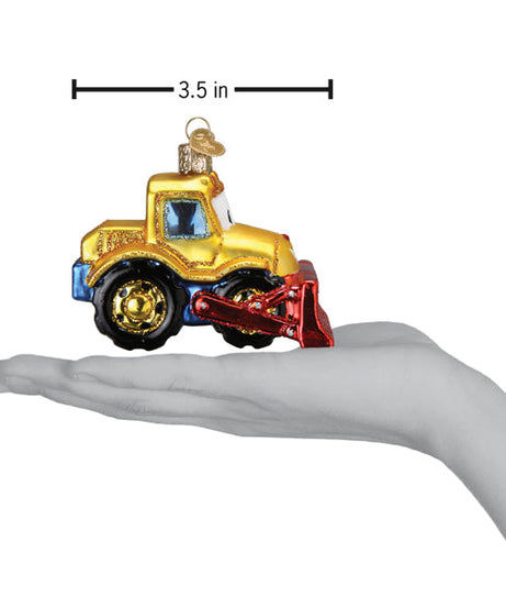 Bright-eyed Bulldozer Ornament