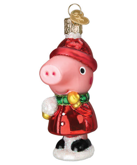 Peppa Pig With Snowball Ornament - Grazingbelles
