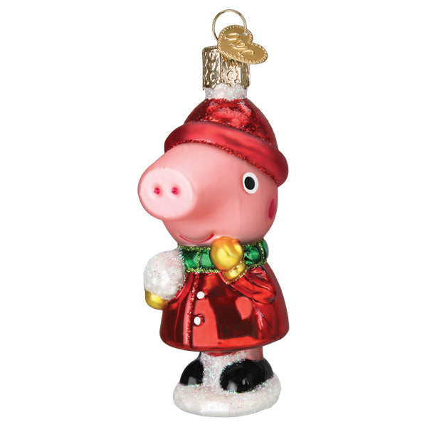 Peppa Pig With Snowball Ornament - Grazingbelles