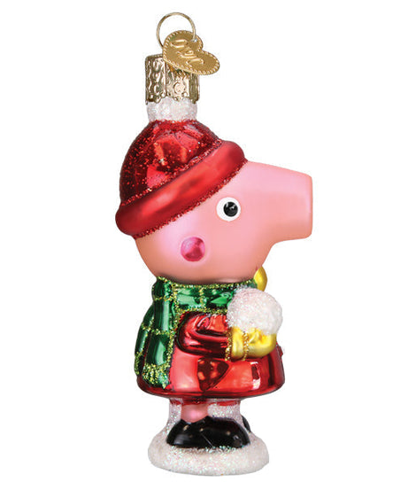Peppa Pig With Snowball Ornament - Grazingbelles