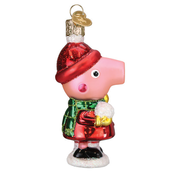 Peppa Pig With Snowball Ornament - Grazingbelles