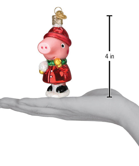 Peppa Pig With Snowball Ornament - Grazingbelles