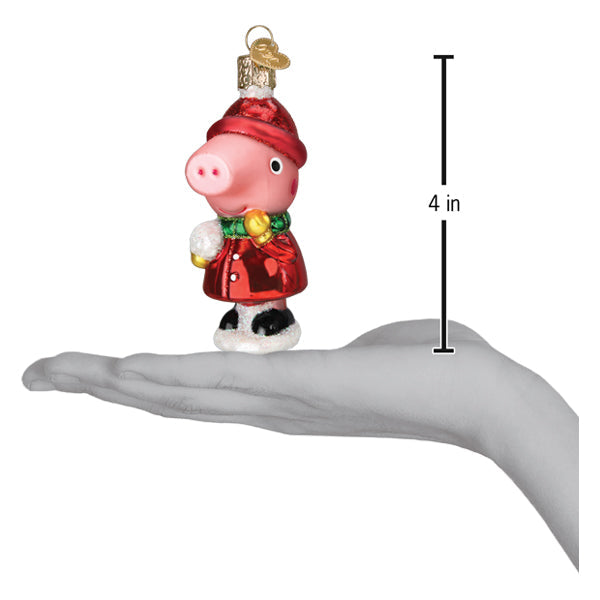 Peppa Pig With Snowball Ornament - Grazingbelles