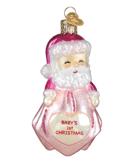 Baby Girl's 1st Santa Lovey Ornament