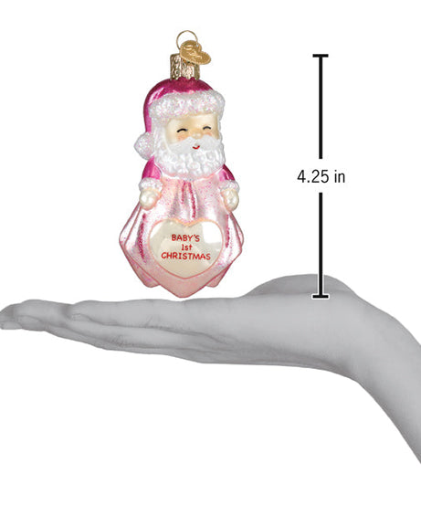 Baby Girl's 1st Santa Lovey Ornament