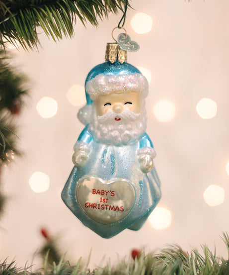 Baby Boys 1st Santa Lovey Ornament