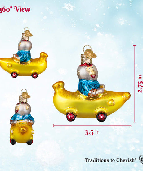 Bananas Gorilla's Bananamobile Ornament
