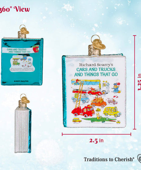 Cars & Trucks & Things That Go Book Ornament