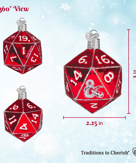 Dungeons & Dragons D20 Dice Ornament