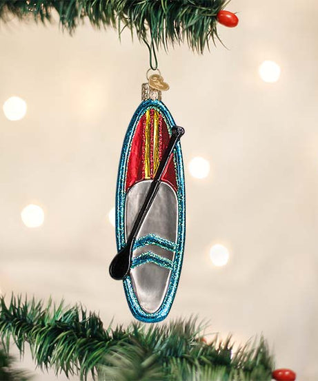Blue Stand Up Paddle Board Ornament