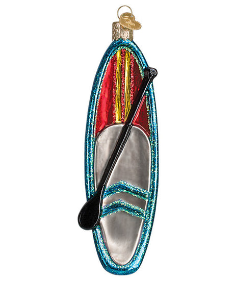 Blue Stand Up Paddle Board Ornament
