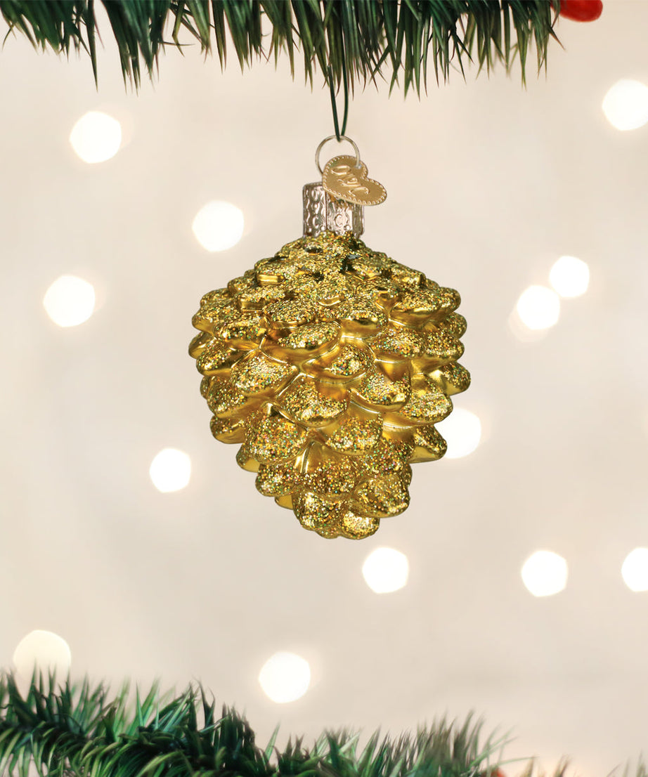 Small Gold Pine Cone