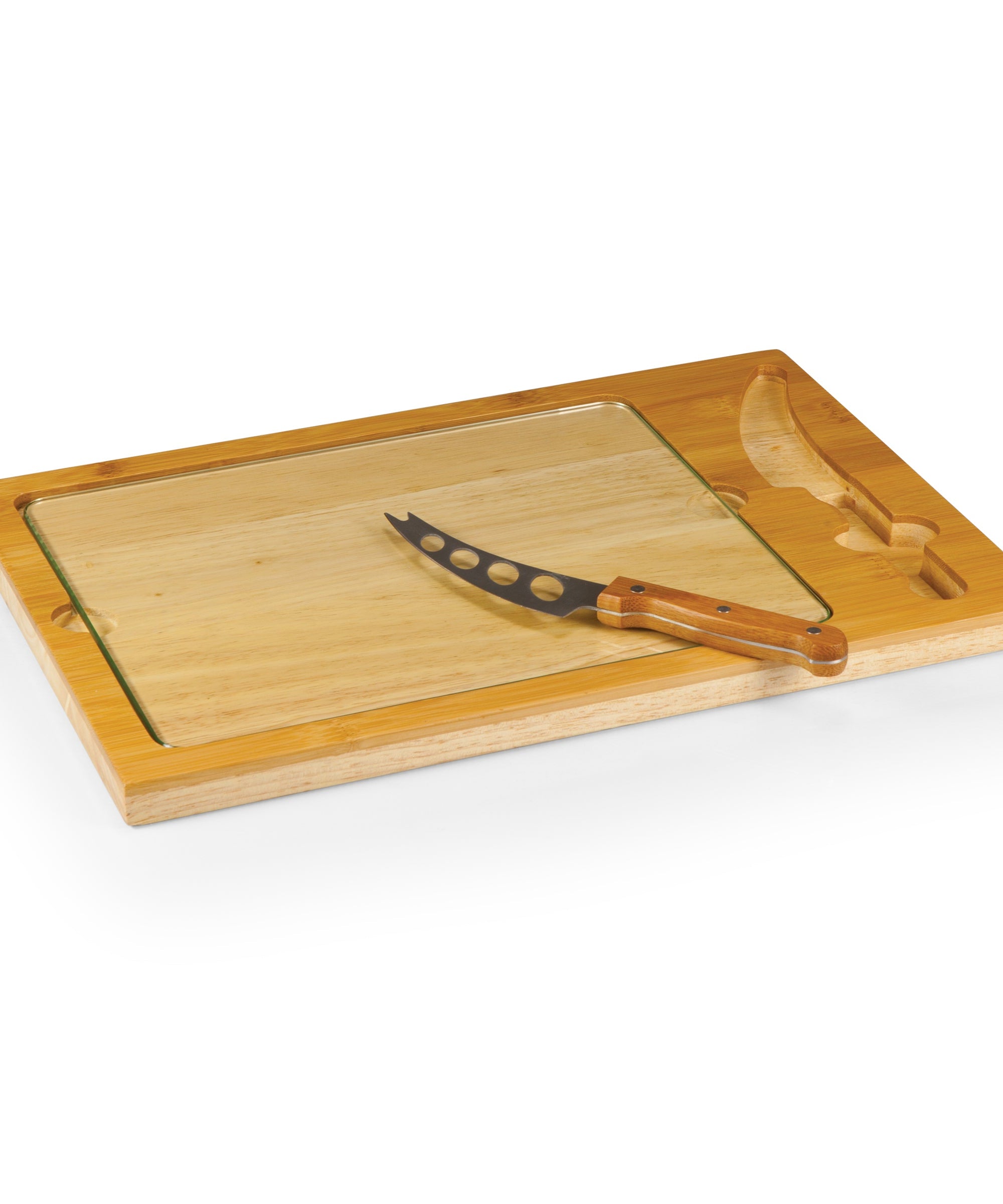 Icon Glass Top Cutting Board & Knife Set