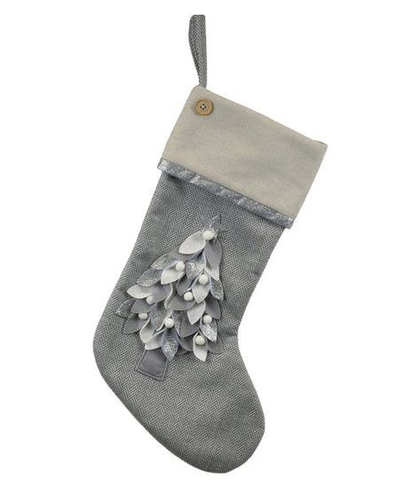 Elegant Stocking With Tree Motif